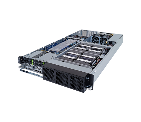 Gigabyte G262-ZO0 Server side view.