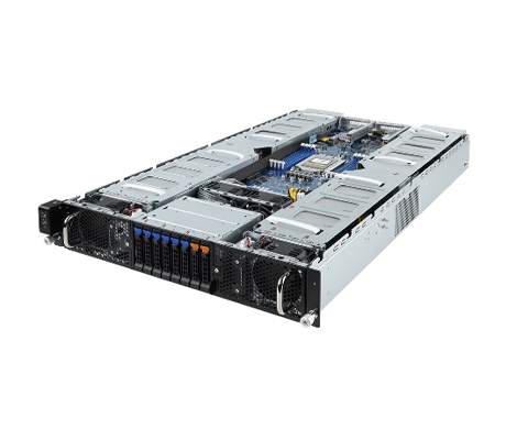 Gigabyte G292-Z24 GPU server side view