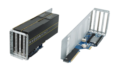 Gigabyte G292-Z40 GPU cage and GPUs
