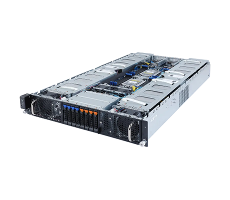 Gigabyte G292-Z42 GPU server side view