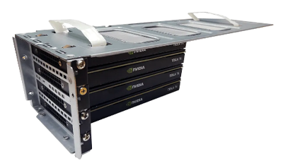 Gigabyte G292-Z46 GPUs in cage