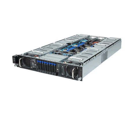 Gigabyte G293-S45 Server side view.