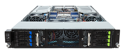 Gigabyte G293-Z23 front detail