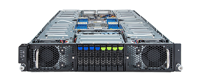 Gigabyte G293-Z40 front of system Gigabyte G293-Z40 front detail