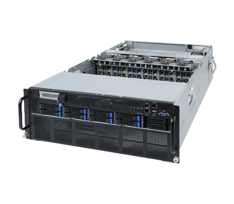 Gigabyte G482-Z53 GPU server side view