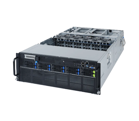 Gigabyte G482-Z54 GPU server side view