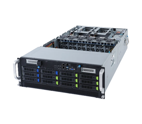 Gigabyte G492-HA0 GPU server side view