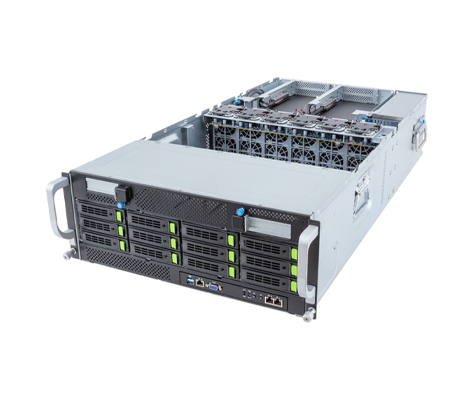 Gigabyte G493-SB1 GPU Server side view.