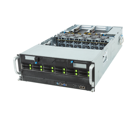 Gigabyte G493-ZB2 Server side view.