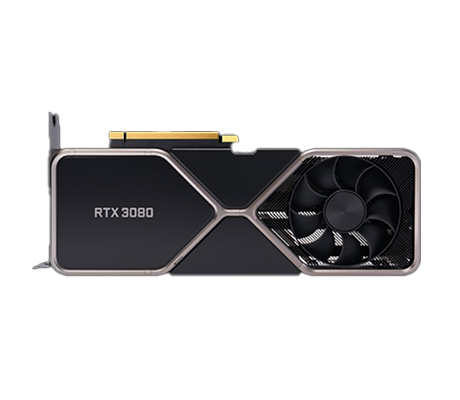 NVIDIA GeForce RTX 3080 GPU front view