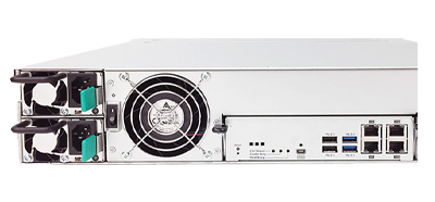 Infortrend GSe Pro 1008 rear Infortrend EonStor GSe Pro 1008 Storage rear view