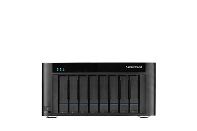 8x SATA storage bays, single controller, dual host board slot