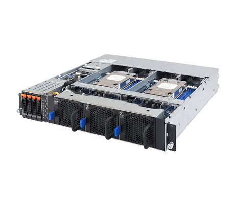 Gigabyte H242-Z10 server side view