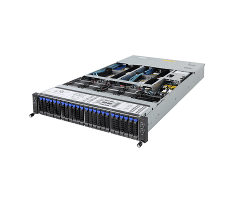 Gigabyte H261-Z60 Server side view.