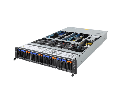 Gigabyte H261-Z61 Server side view.