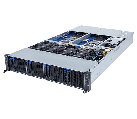 Gigabyte H262-P61 side view