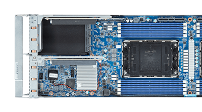 Gigabyte H263-S63 detail top of the system Gigabyte H263-S63 detail top