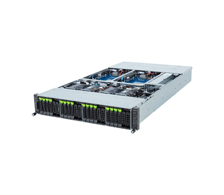 Gigabyte H263-V11 Server side view.