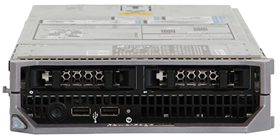 Dell M610 server front of system with two drive bays