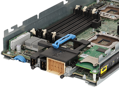 Dell M610 back of system showing QPI link