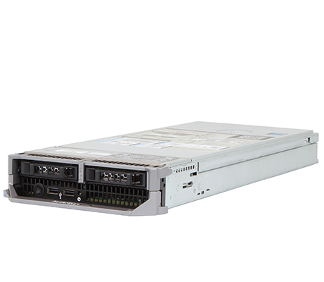 Dell M620 front perspective of 2-bay chassis