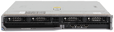 Dell M710 server front of system with four drive bays