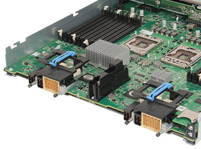 Dell M710 back of system showing QPI link