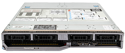 Dell M820 blade server 4-bay chassis front elevation