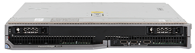 Dell M915 server front of system with two drive bays