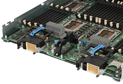 Dell M915 blade server back of system showing QPI link