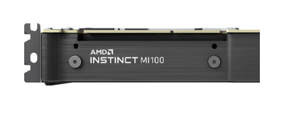 Instinct MI100 GPU rear AMD Instinct MI100 GPU rear