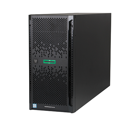 HPE ML350 Gen9 front perspective with bezel
