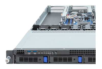 R133-C10 server front Gigabyte R133-C10 server front