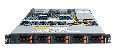 Gigabyte R152-Z32 front of system Gigabyte R152-Z32 front detail