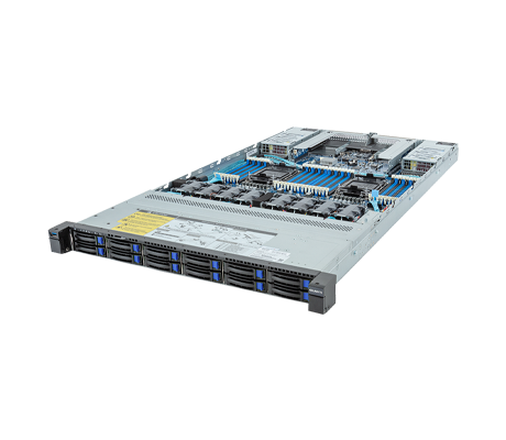 Gigabyte R183-S92 Server side view.