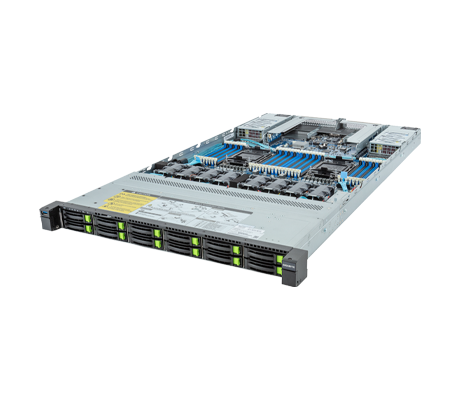 Gigabyte R183-S96 Server side view