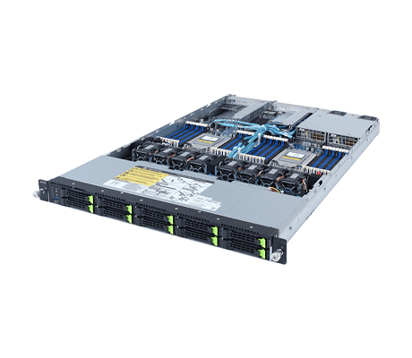 Gigabyte R183-Z93 Server side view.