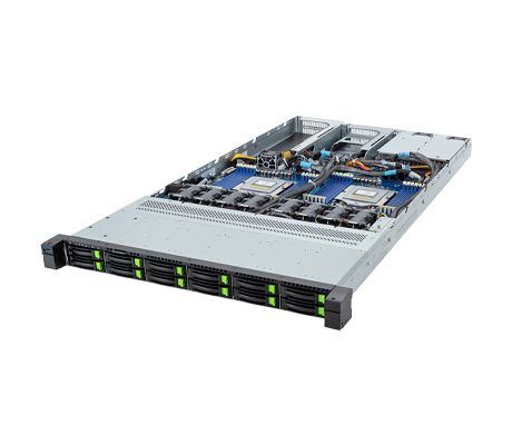 Gigabyte R183-ZF1 Server side view.