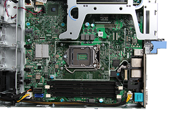 Dell PowerEdge R230 Server CPU socket and DIMM slots