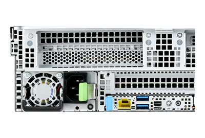 MiTAC Alpine R2520G6 R2520G6U2XD server rear view