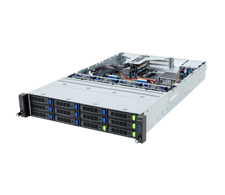 Gigabyte R263-Z37 Server side view