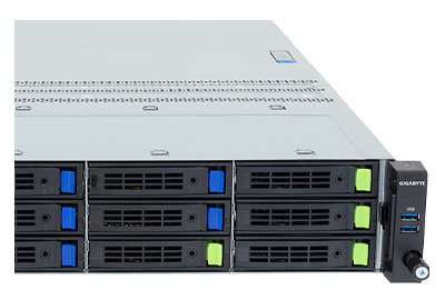 R264-S33 server front panel Gigabyte R264-S33 server front