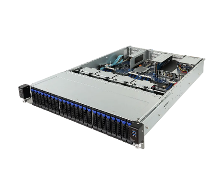 Gigabyte R281-2O0 server side view