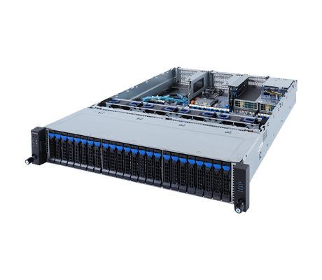 Gigabyte R282-2O0 Rack Server side view