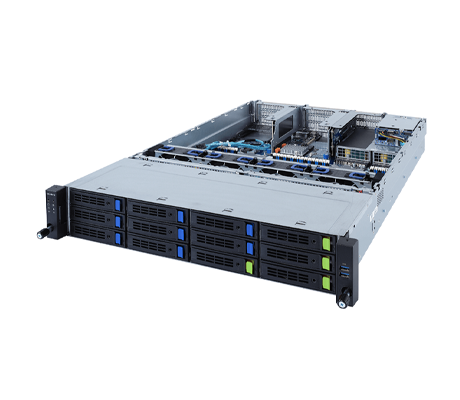 Gigabyte R282-3C0 Rack Server side view