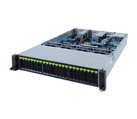 Gigabyte R282-NO0 Rack Server side view