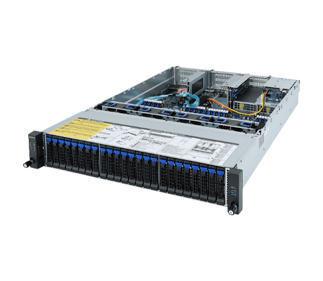 Gigabyte R282-Z91 Rack Server side view