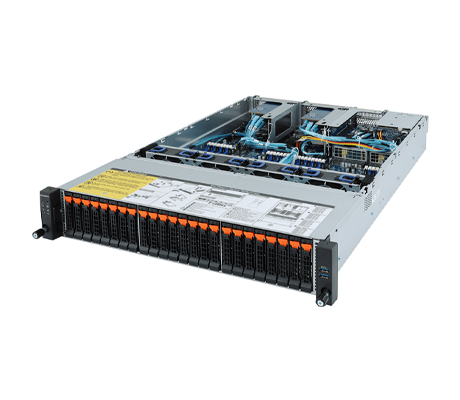 Gigabyte R282-Z92 Rack Server side view