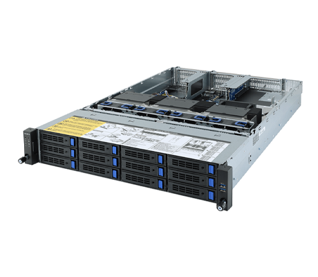 Gigabyte R282-Z93 Rack Server side view