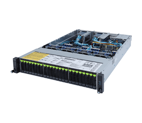 Gigabyte R282-Z94 Rack Server side view